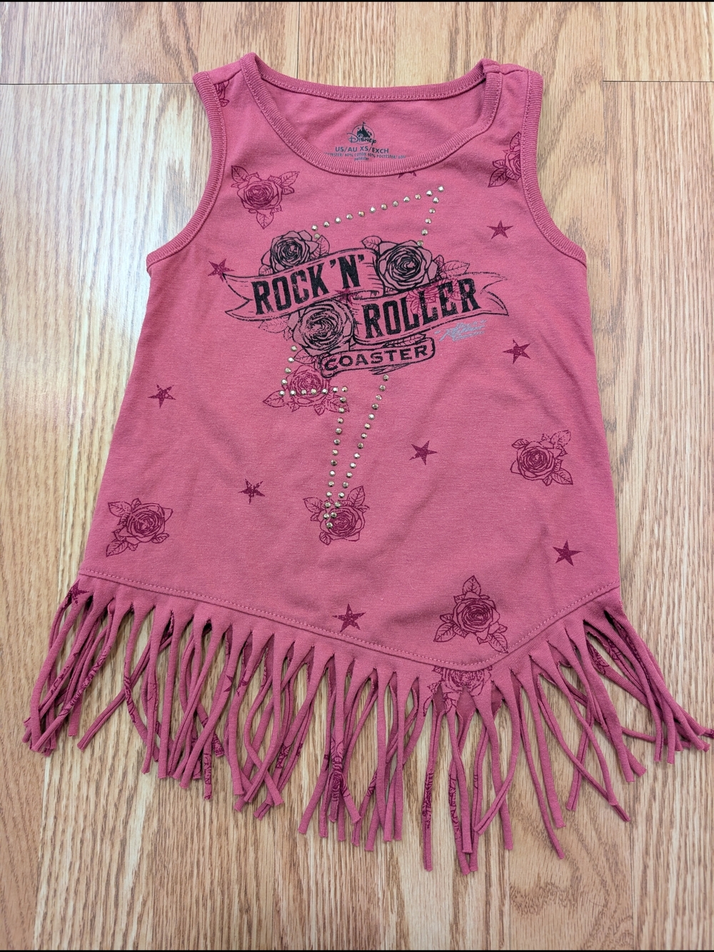 Disney Pink Fringe 'Rock 'N' Roller Coaster' Girls Tank Youth XS